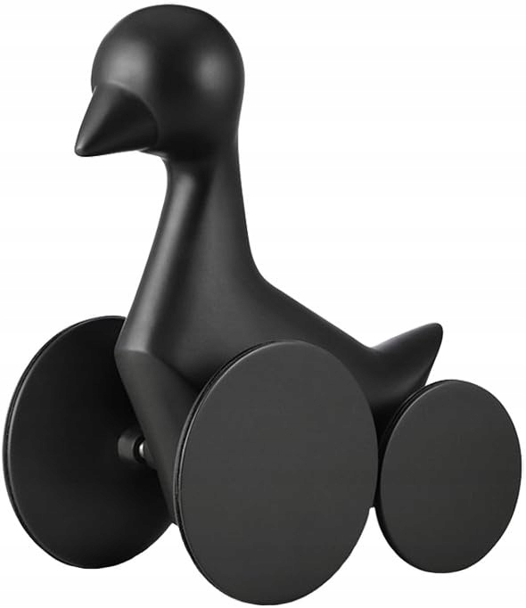 Normann Copenhagen Ducky Dekorácia Hračka Vtáčik na kolieskach Čierna