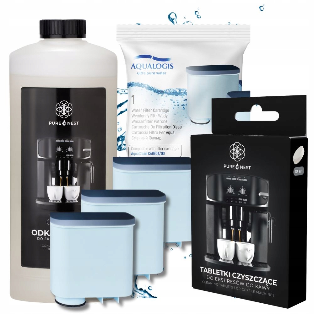Filtr do Ekspresu Philips Aqualogis AL-Clean 3szt Odkamieniacz Tabletki