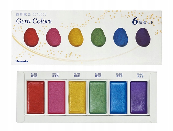 Akvarelové barvy Gansai Tambi 6 Gem Colors