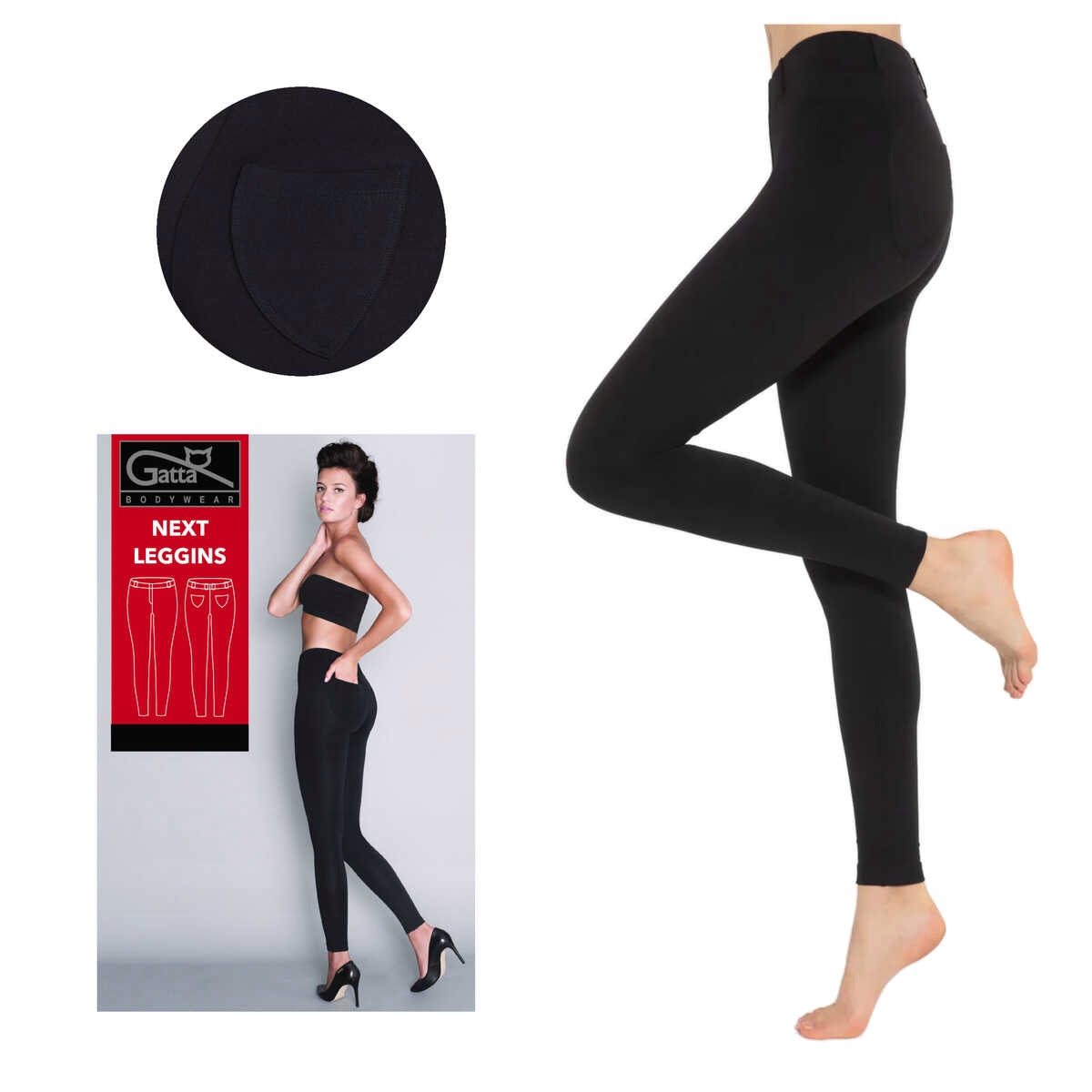 Gatta dámské legíny s přiléhavými kapsami 4531s Next L
