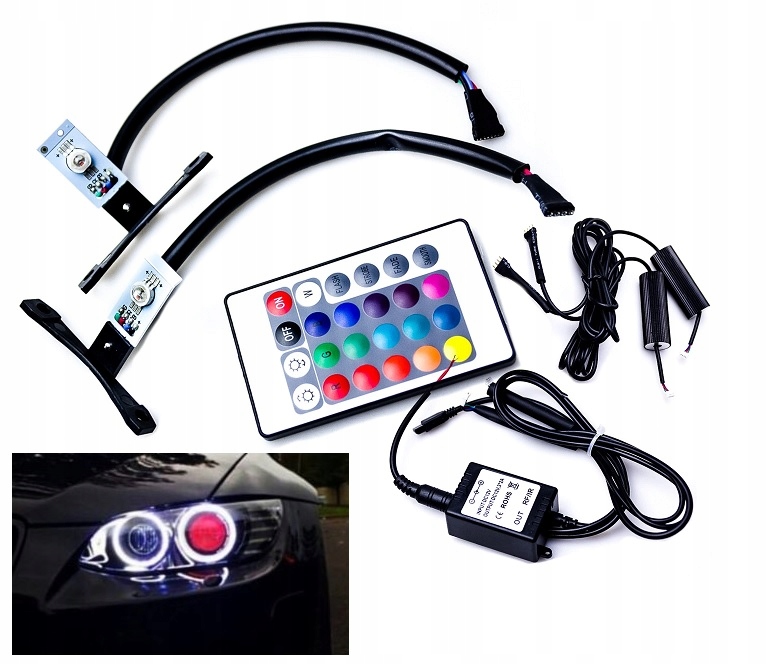 Світлодіодні диявольські очі в ОБ'ЄКТИВАХ RGB BMW AUDI VW