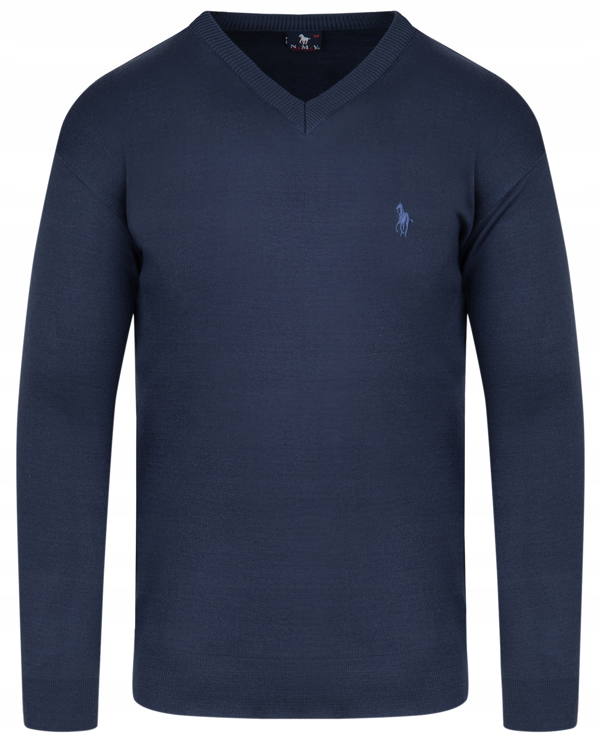 

Sweter Męski V Serek Wełna Knk Jeans M