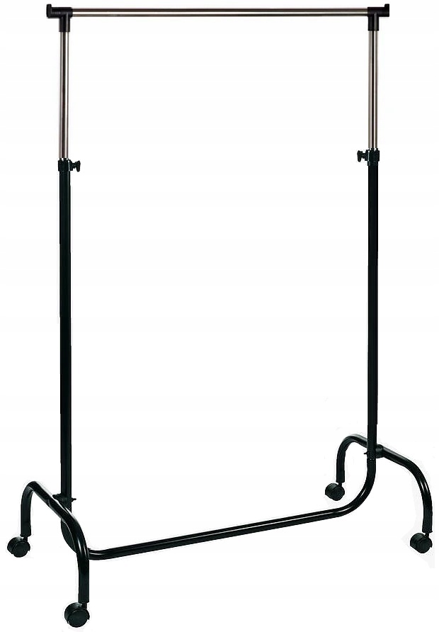 WIESZAK STOJĄCY NA UBRANIA GARDEROBA STOJAK METALOWY REGULOWANY NA KÓŁKACH