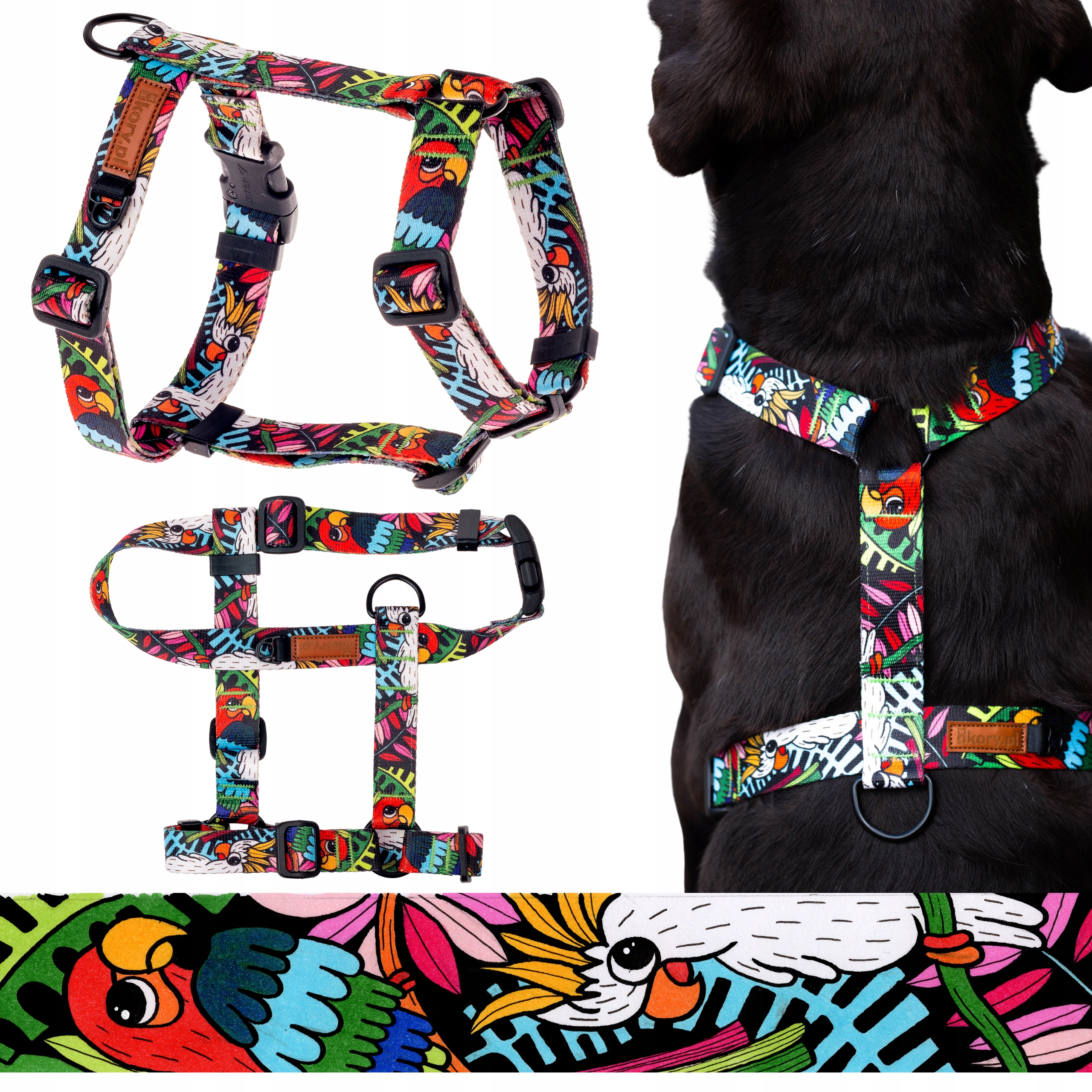 Levně Protiúnikové postroje Guard pro velkého psa labradora L 25 mm Ukory Tropical