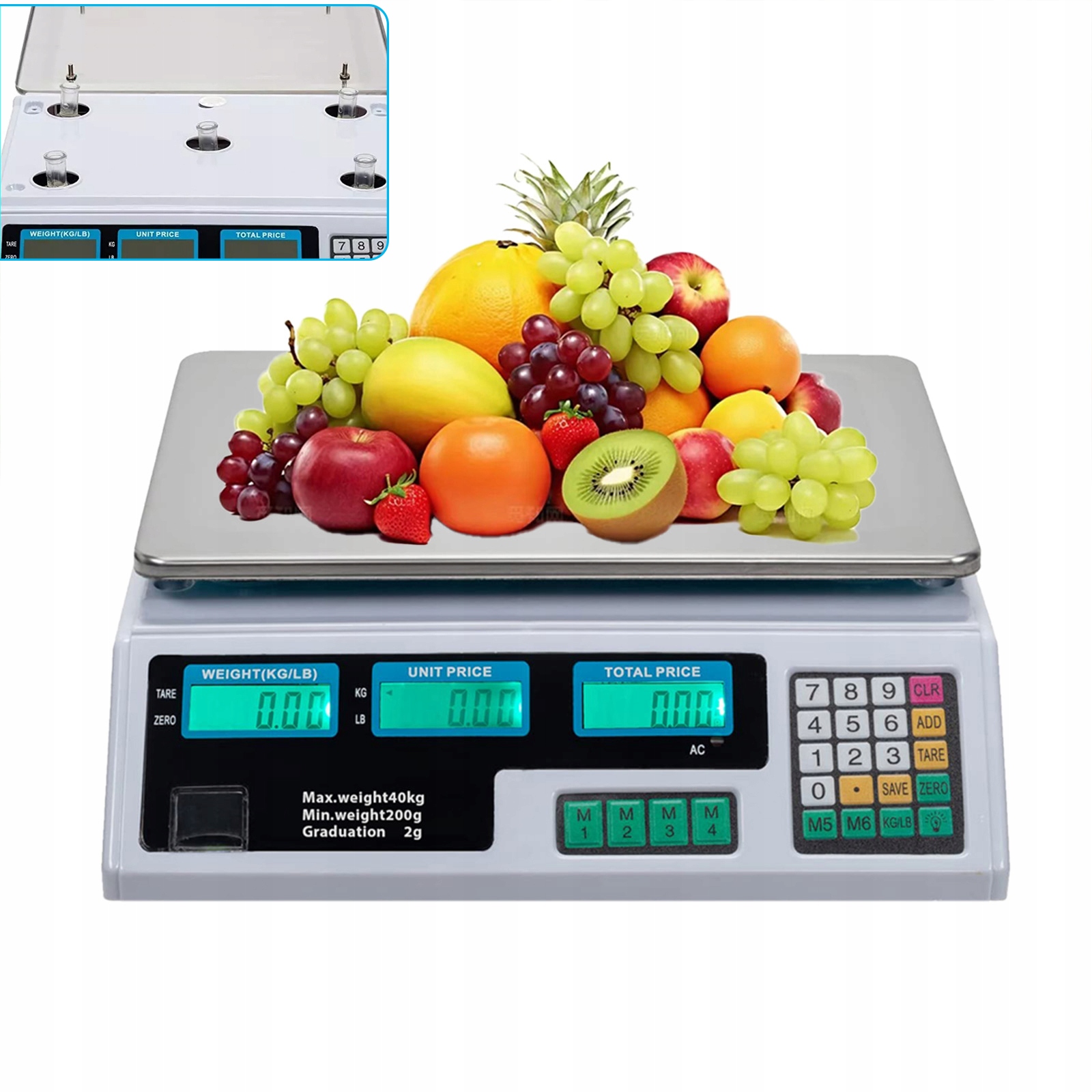 Elektronická Kalkulační Nákupní Váha 40 Kg