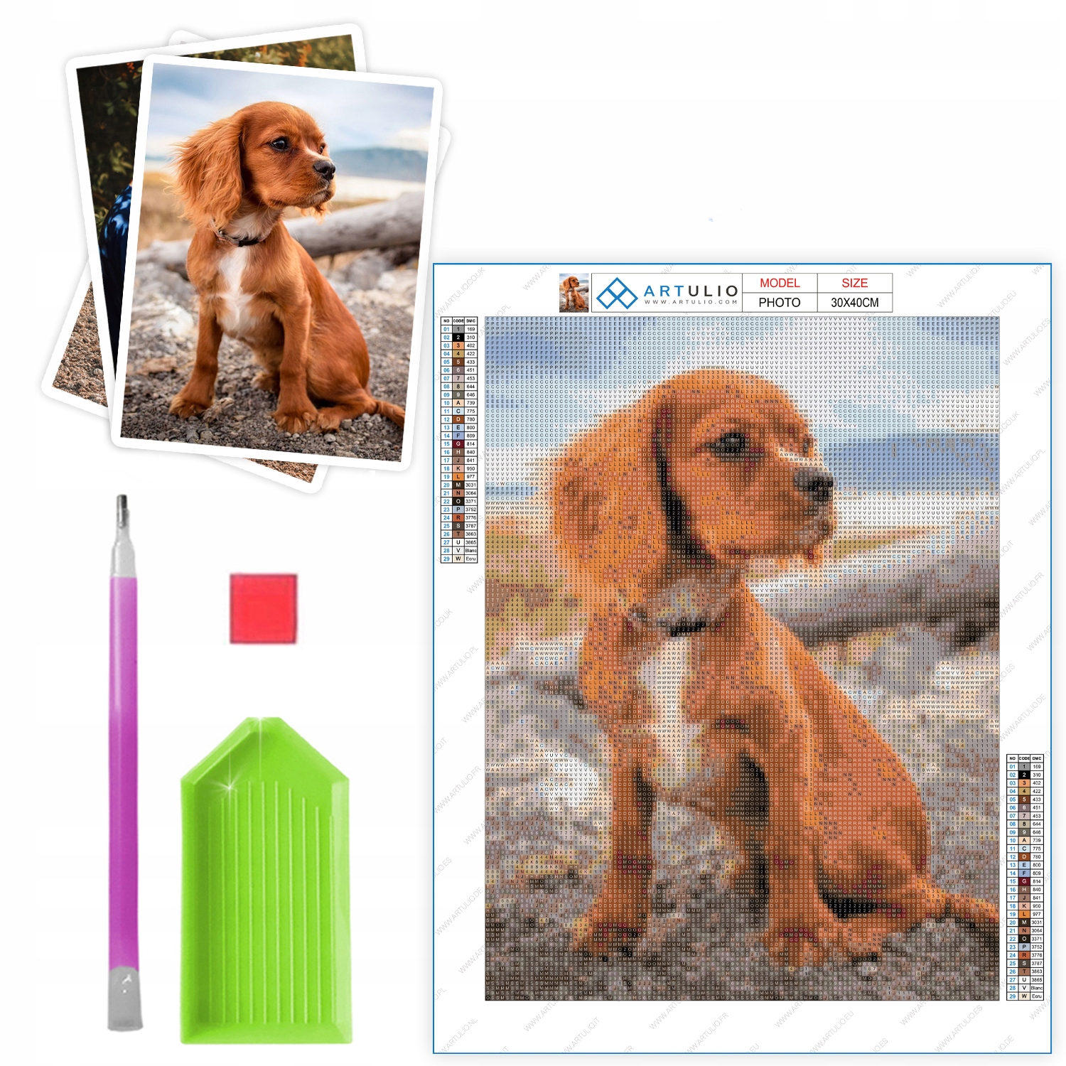 Diamantová Výšivka z vlastní fotografie 30x40cm Diamond Painting Perfektní dárek