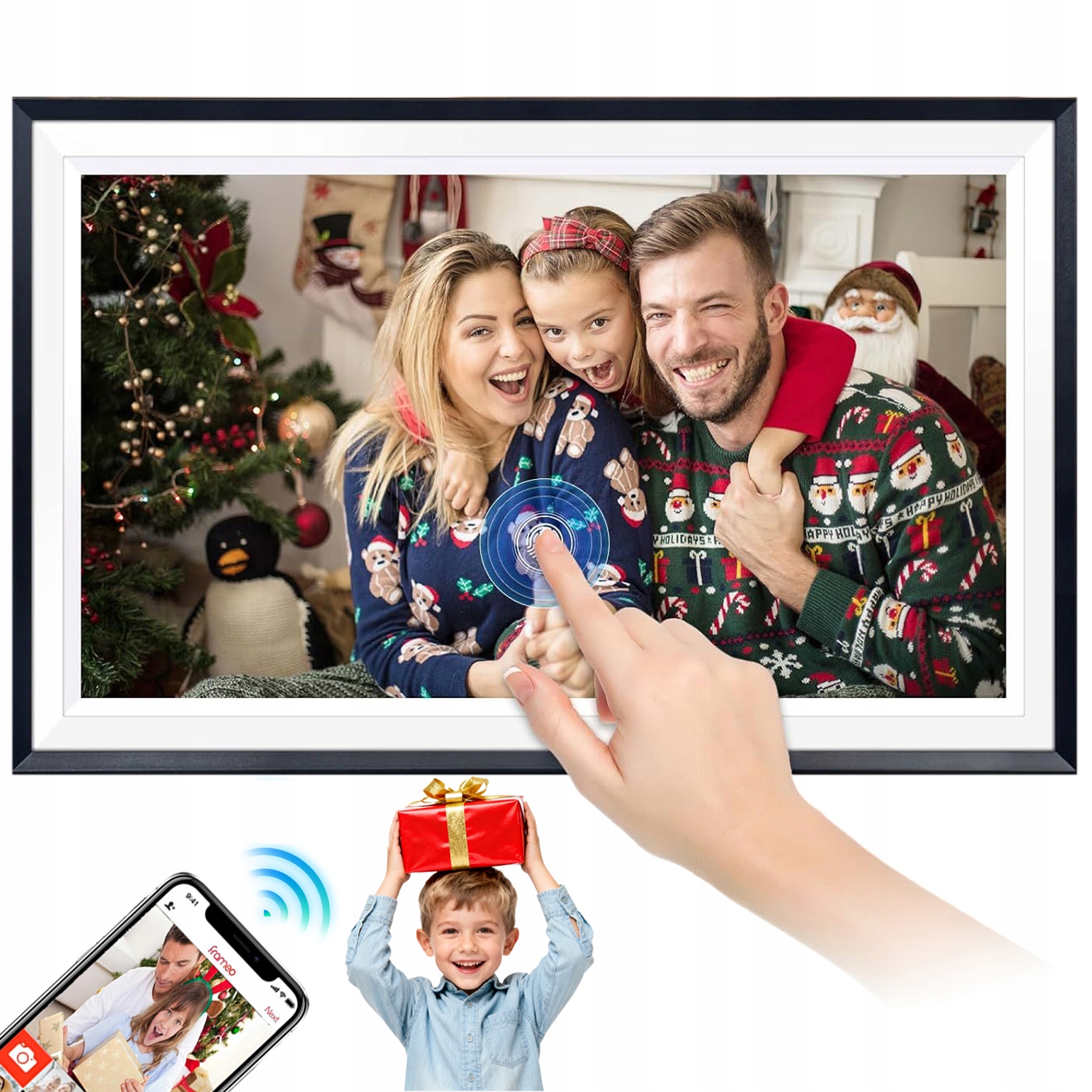 Cyfrowa Ramka Na Zdjęcia Frameo 15.6" Wi-fi 32 Gb Ekran Dotykowy Ips Fhd