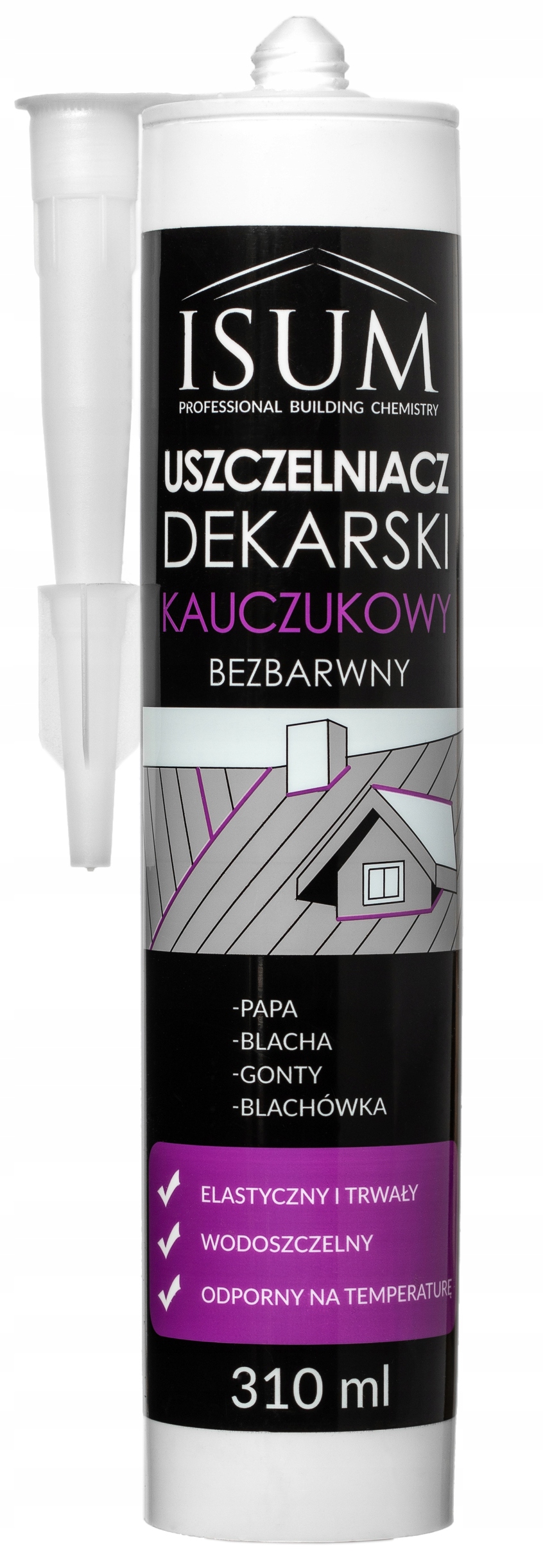 

isum Uszczelniacz dekarski Kauczuk 310ml bezbarwny
