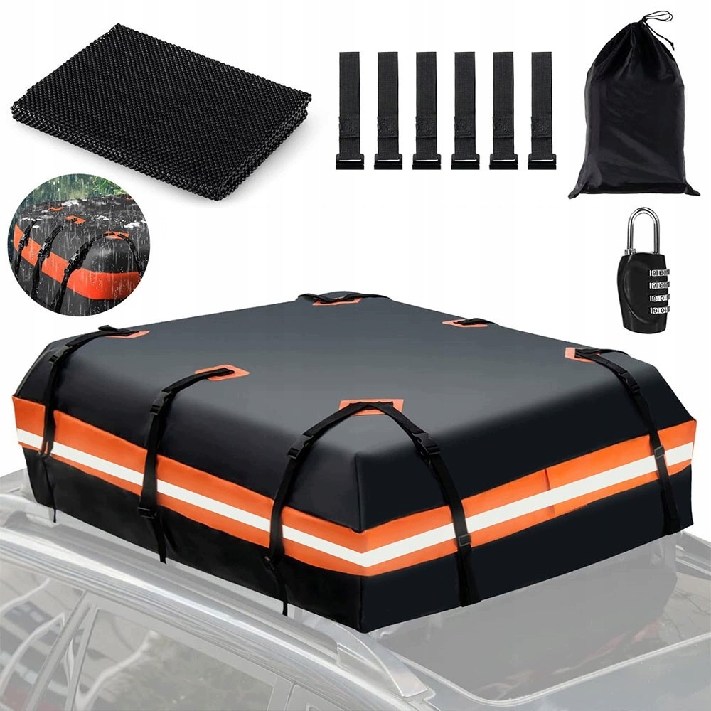 Vodotesný Strešný Nosič 600L Strešný Box S Kolískovým Zámkom 132x100x43 cm
