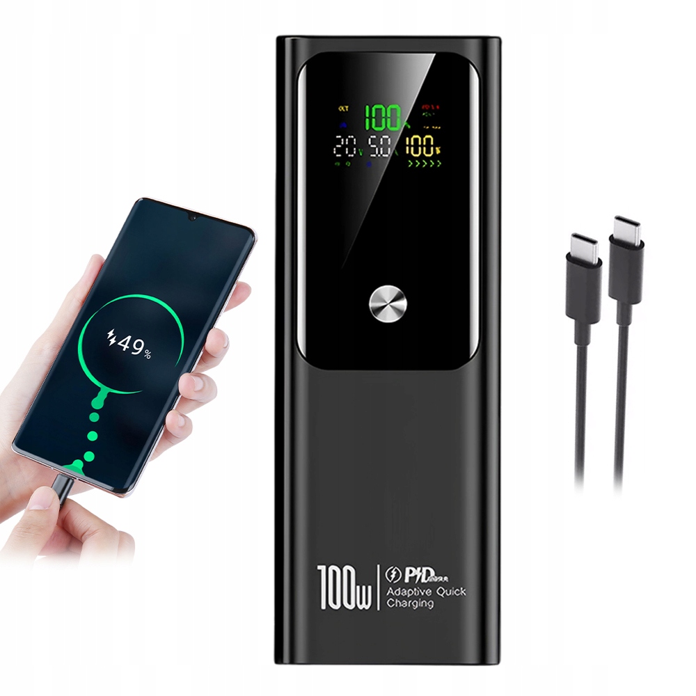 Výkonný Powerbank 20000 Mah, Rychlé Obousměrné Nabíjení, Přenosný