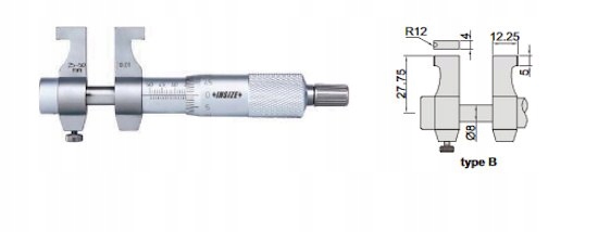 INSIZE Mikrometr wewnętrzny szczękowy MMWD 50-75mm Kod producenta 3220-75