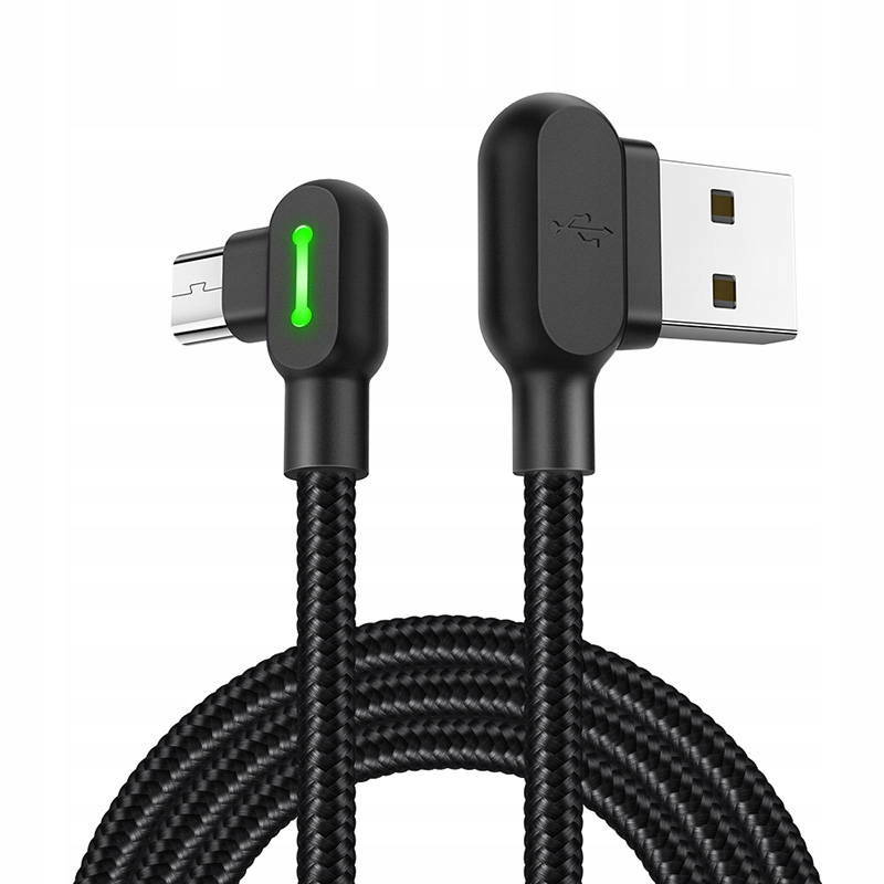 MCDODO KABEL KĄTOWY QC USB microUSB LED 2A 1,2M