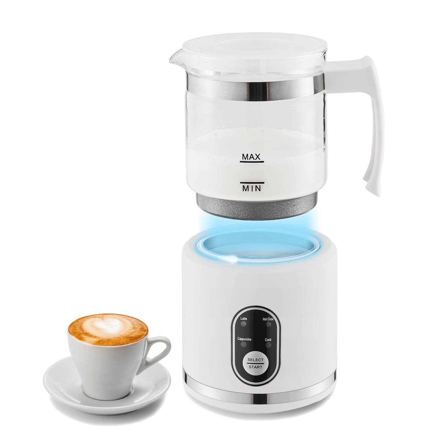 Elektrický napěňovač mléka na kávu 600W 4v1 s Led displejem