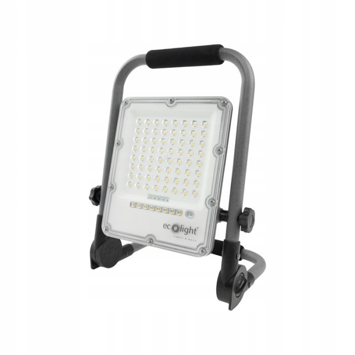 NAŚWIETLACZ ROBOCZY LED Z AKUMULATOREM 30W 5000K 900lm 6Ah IP65 4 TRYBY Marka Ecolight