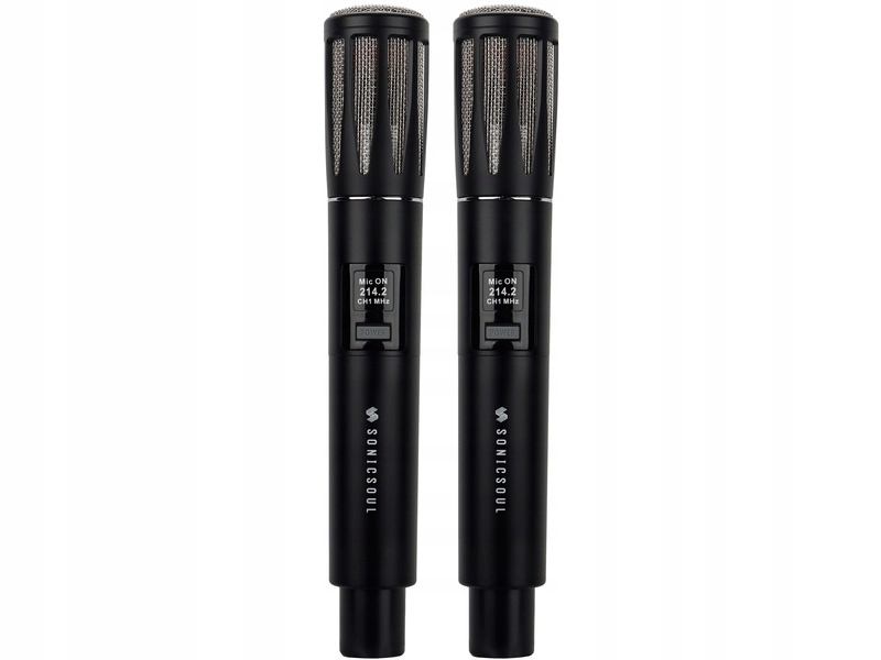 Sada 2 bezdrátových mikrofonů SonicSoul U-802 Karaoke Dj akce