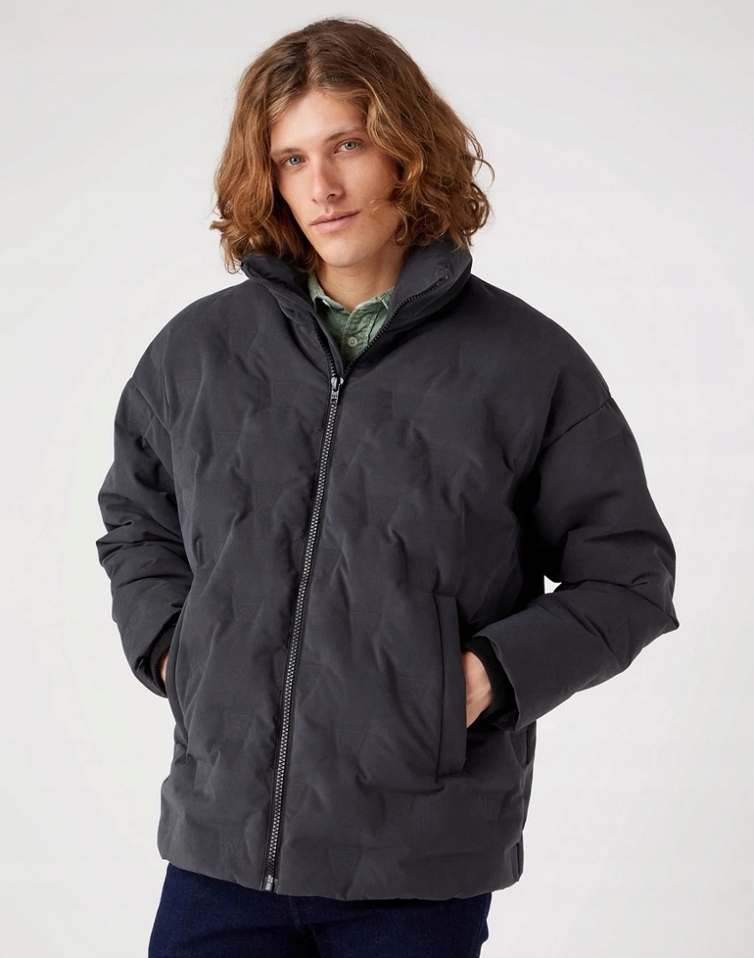 Pánská přechodová bunda Wrangler Brand Down Puffer Black W4E8X7XV6 M