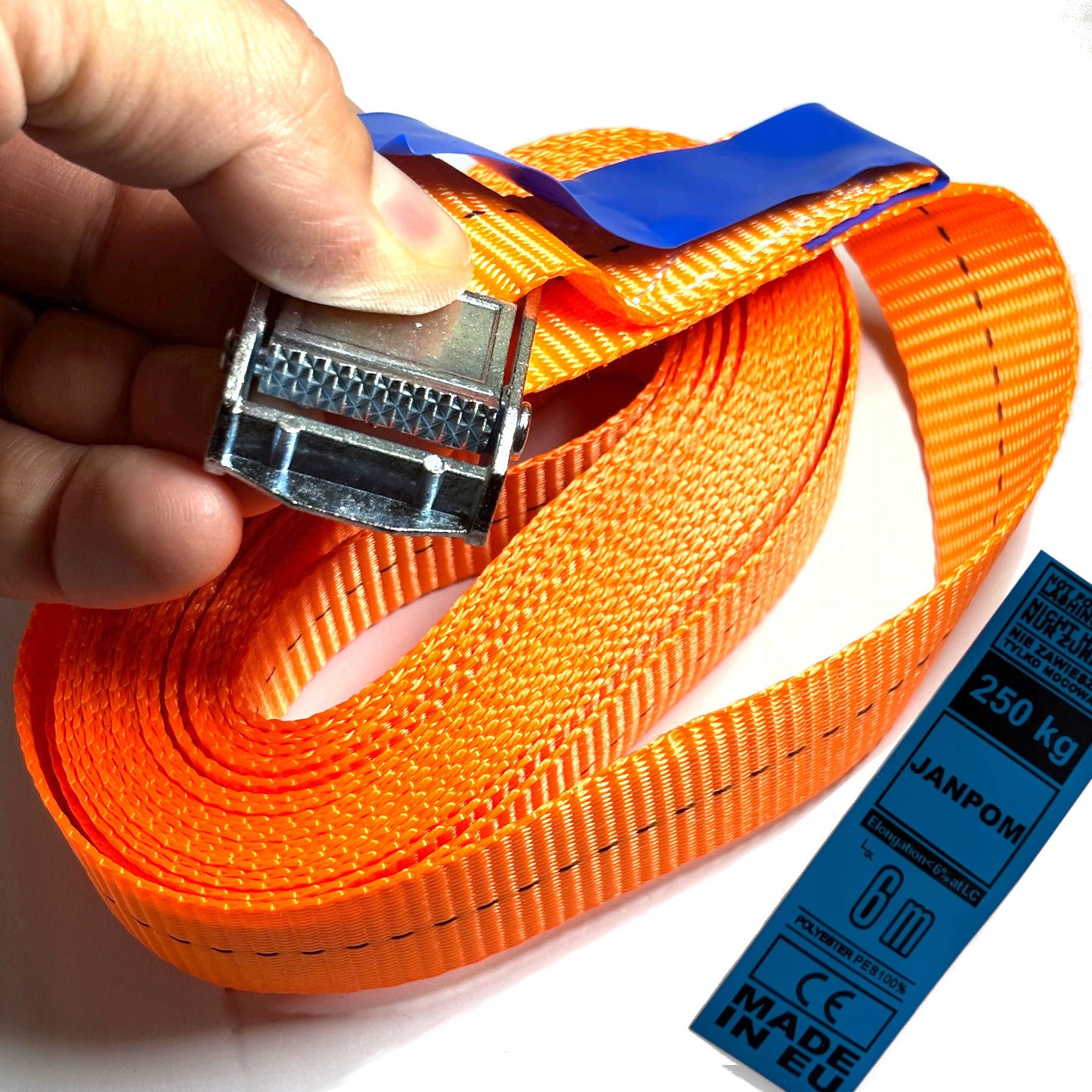 Pasy transportowe Klamrą 25mm 6m 250kg Mocujące Pas Transportowy Samozacis.