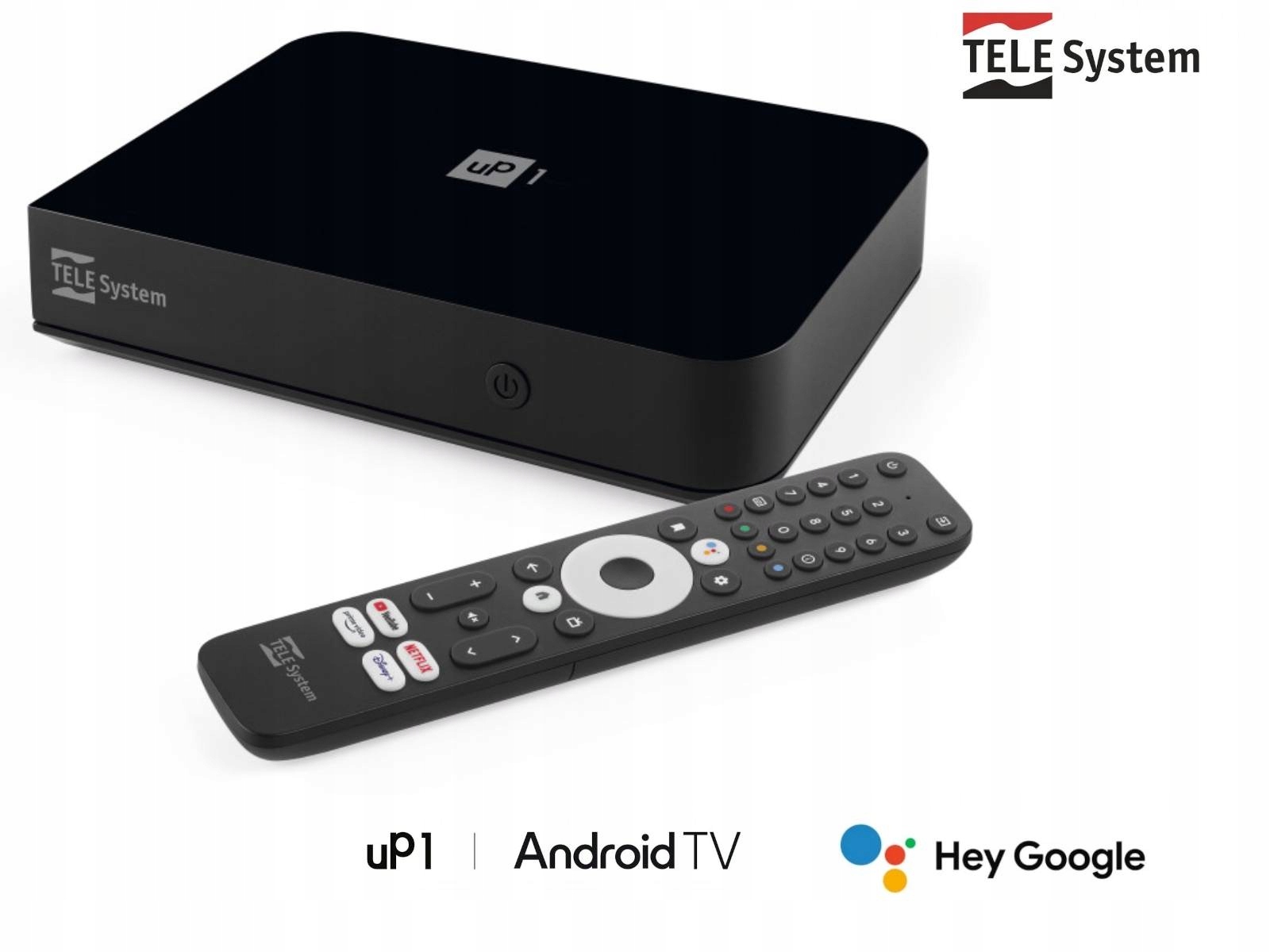 Dekoder DVB-T2 Tele System Box UP1 4K Android Tv Pilot Bt Asystent Google