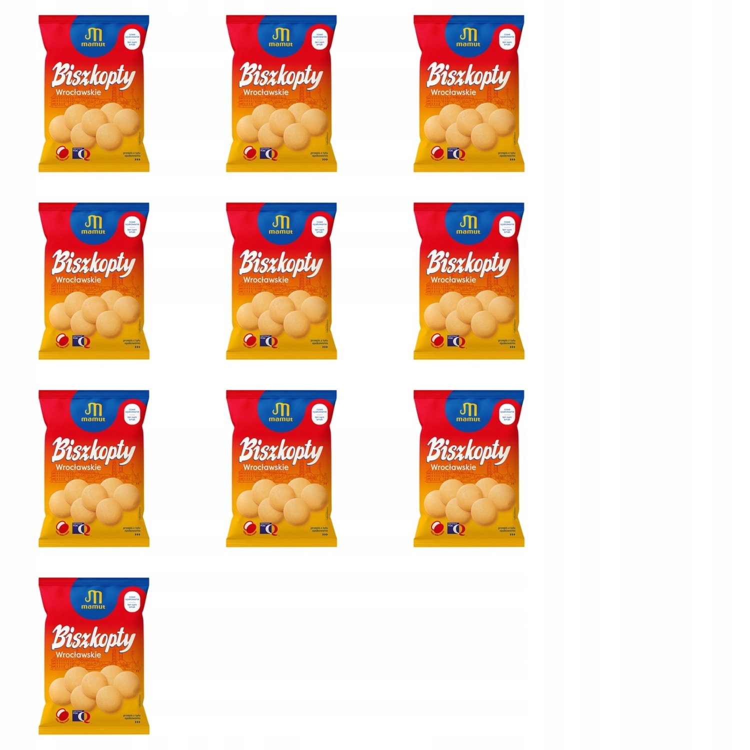 10x 120g Biszkopty WROCławskie mamut Karton