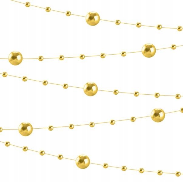 

Girlanda Perłowa Złota 6,5 M Na Sznurku Dekoracja