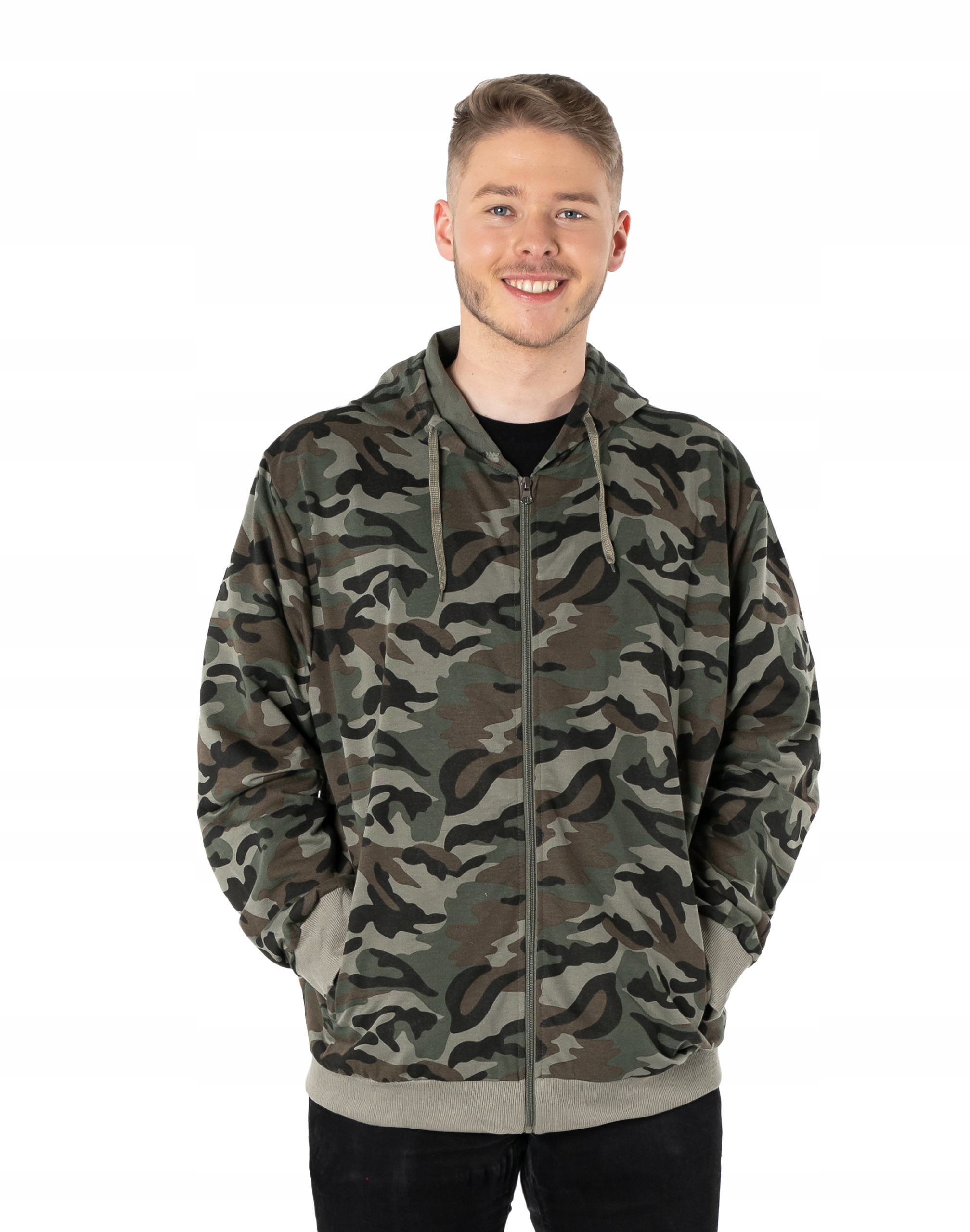 

Bluza Męska Moro Rozsuwana z Kapturem 2754-1 r 6XL