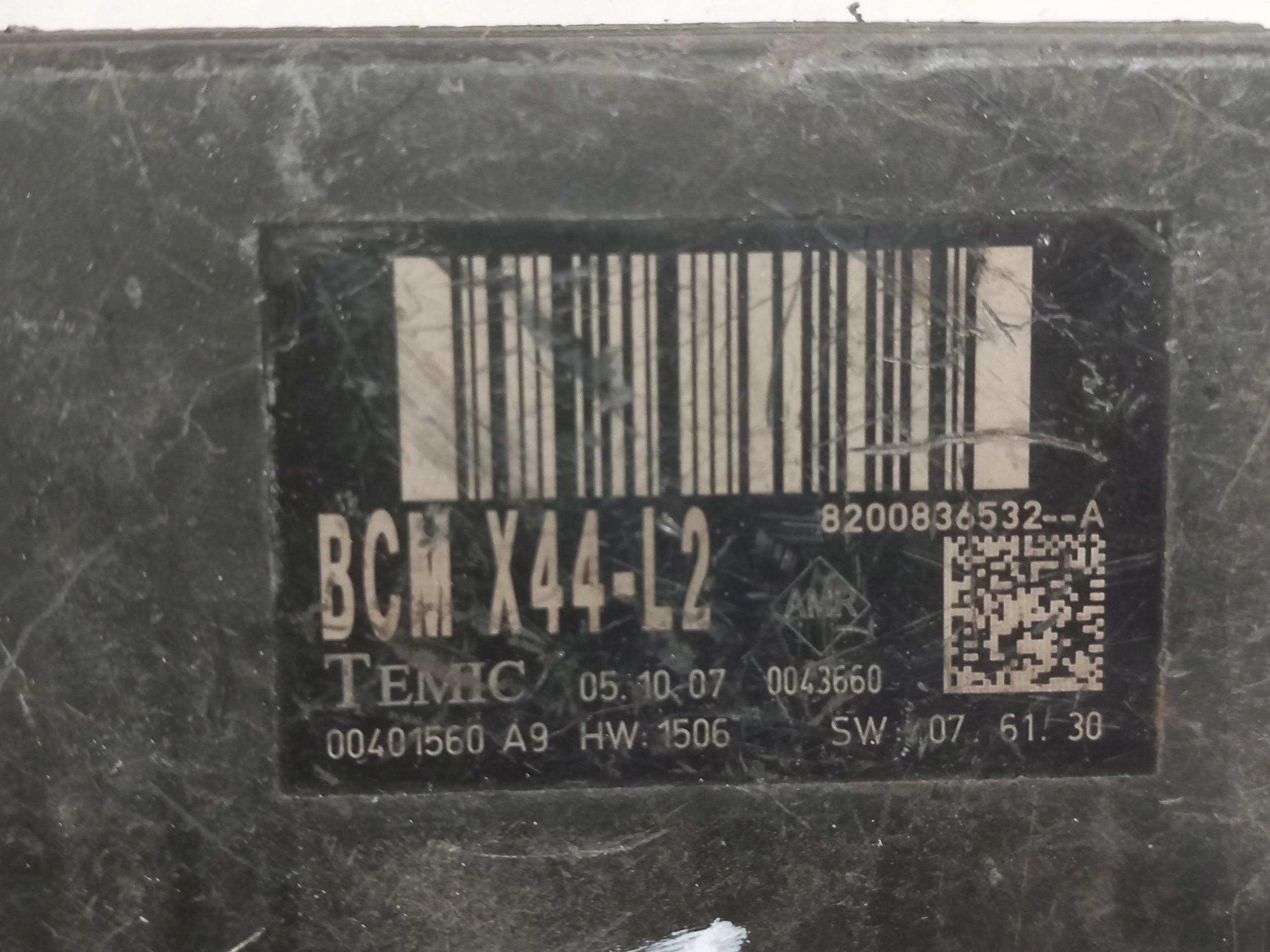 control unit module BCM X44-L2 RENAULT TWINGO II 1.5 DCI 8200836532-A 07-14