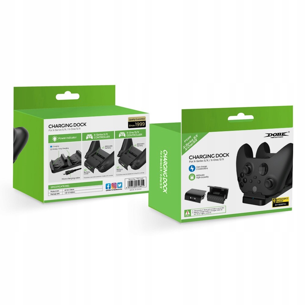 Ładowarka DOBE 2x bateria 800mAh aku Xbox Series X