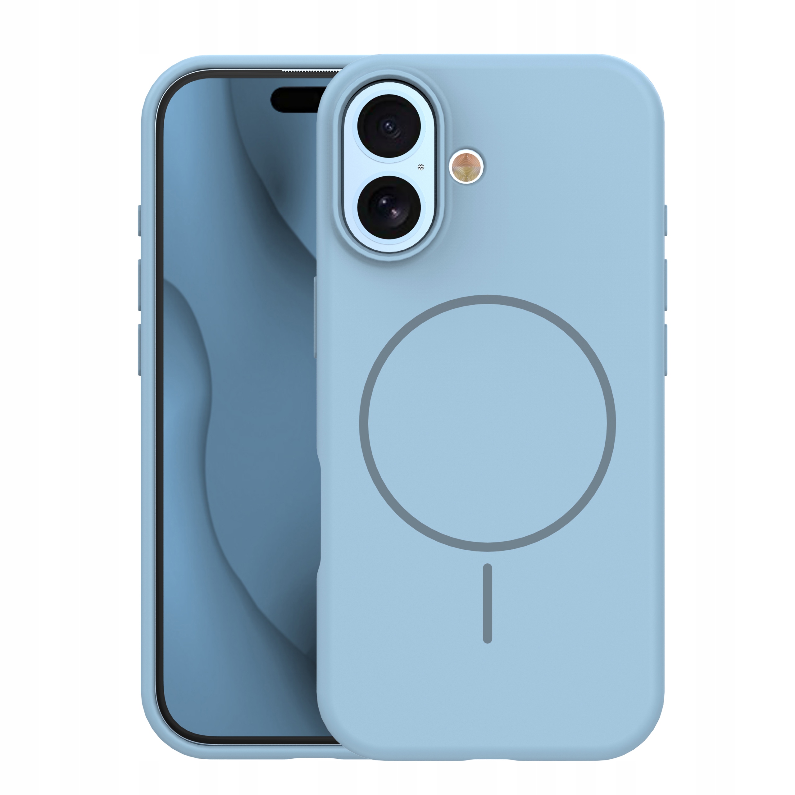 Nakładka Silicone Thin Mag do iPhone 17 6,3" jasnoniebieska