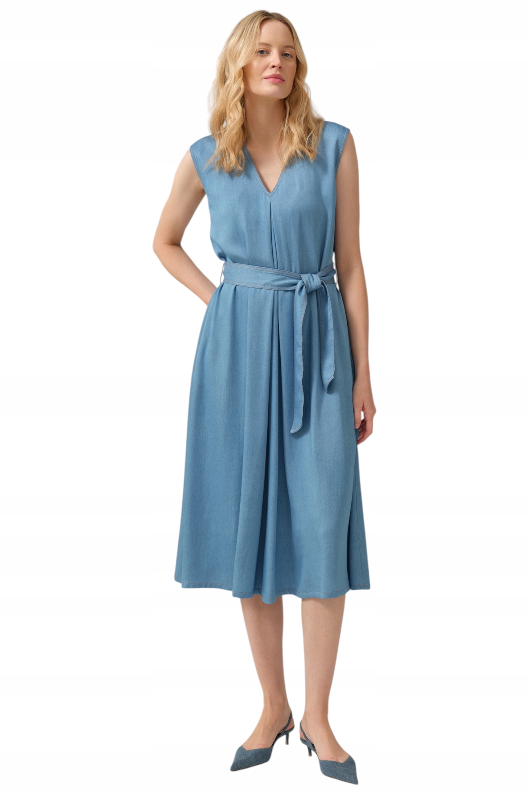 Vzdušné Šaty Modré, Lehké, Maxi Elegantní Na Léto, Feria 44