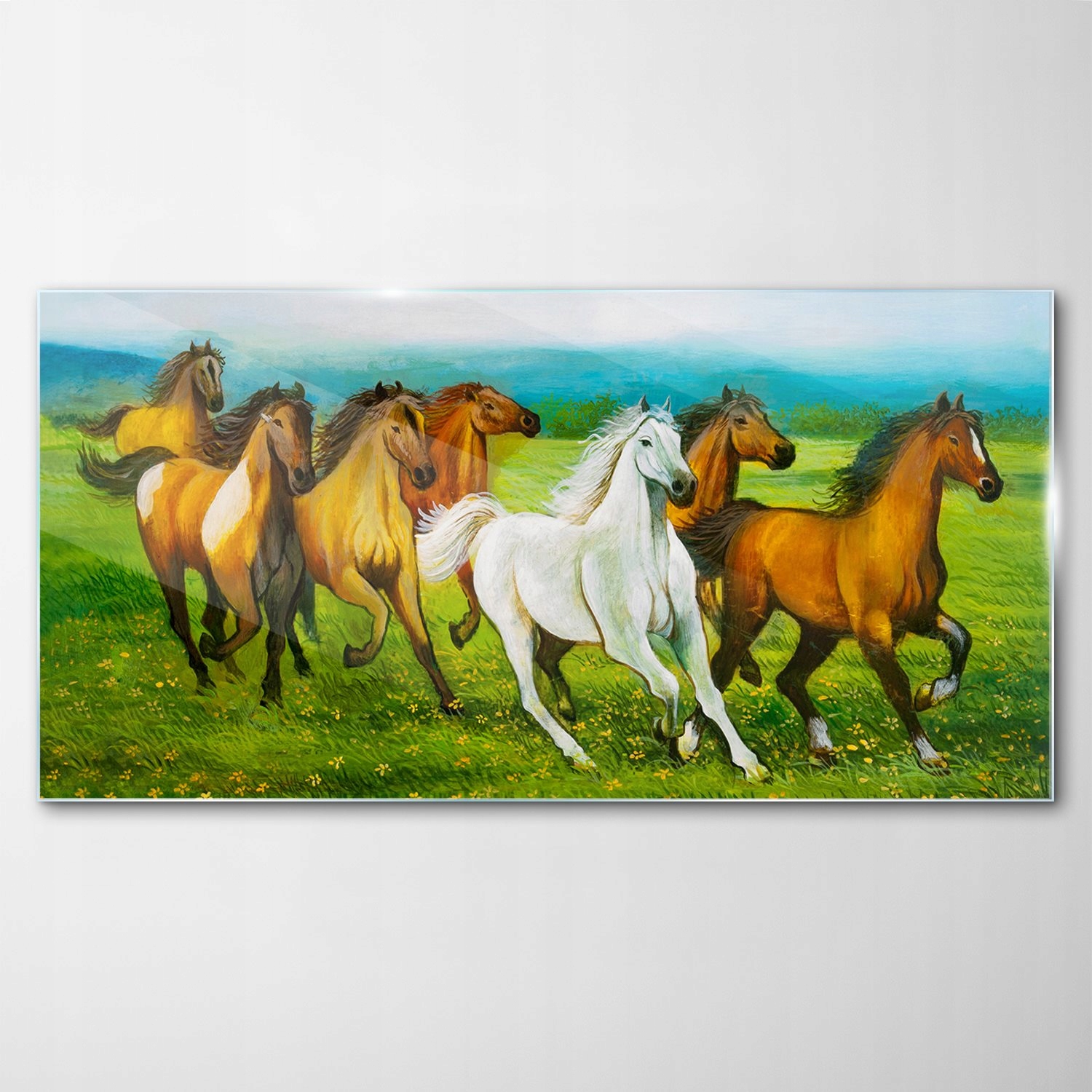 

Obraz na Szkle Dekor Biegnące Konie Sztuka 120x60