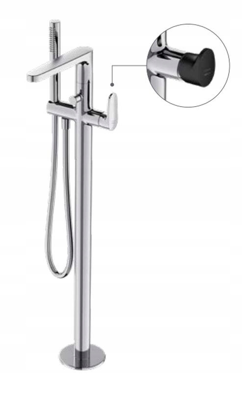 Volně stojící vanová baterie Cersanit Inverto chrom S951-287