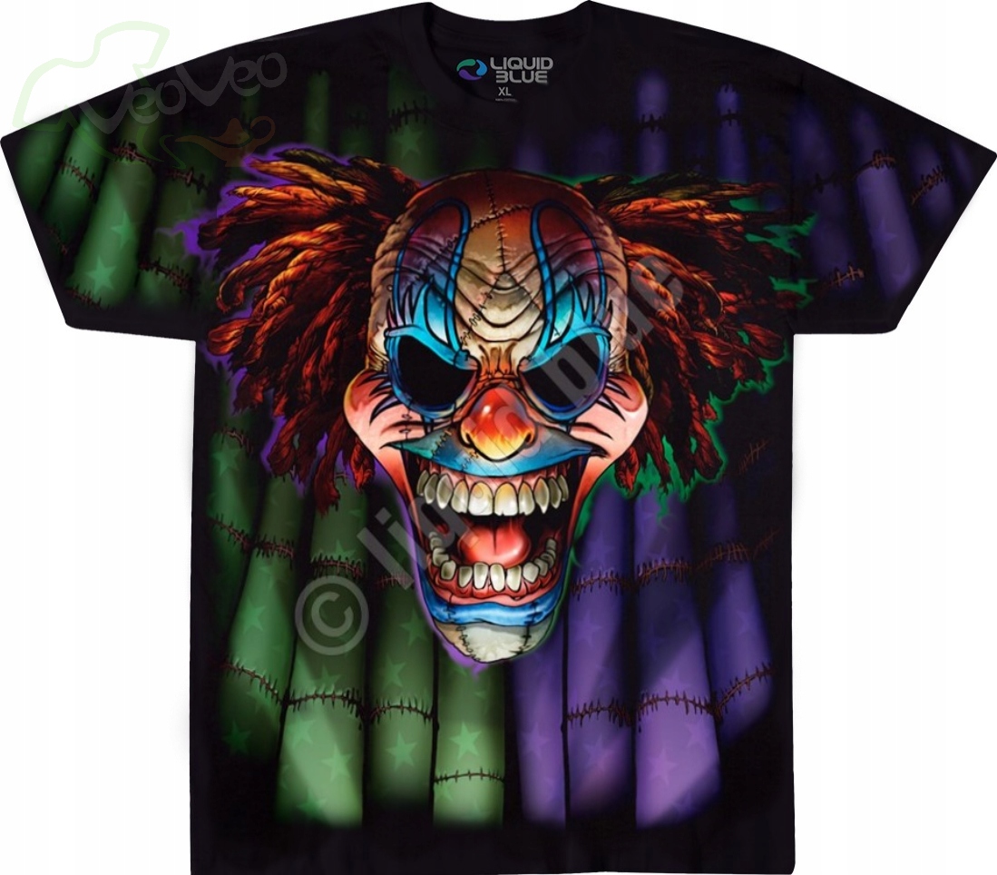 Tričko s klaunem Evil Clown černé Liquid Blue 2XL