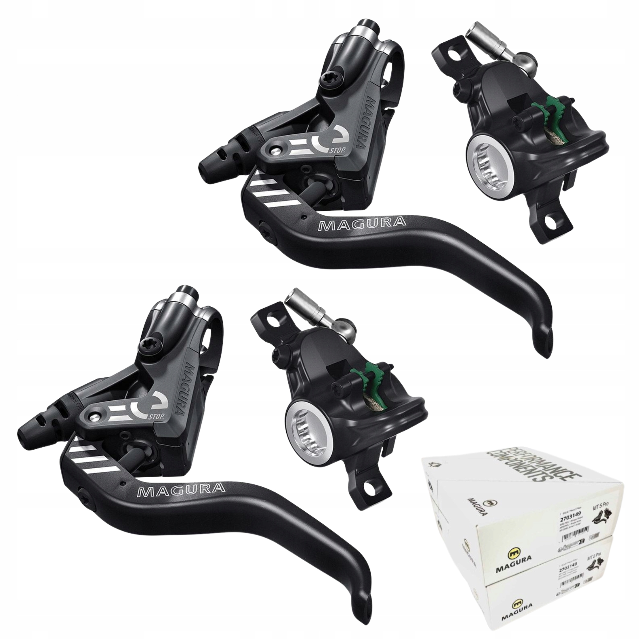 Zestaw Hamulców Hydraulicznych Magura MT4 eSTOP przód tył Box
