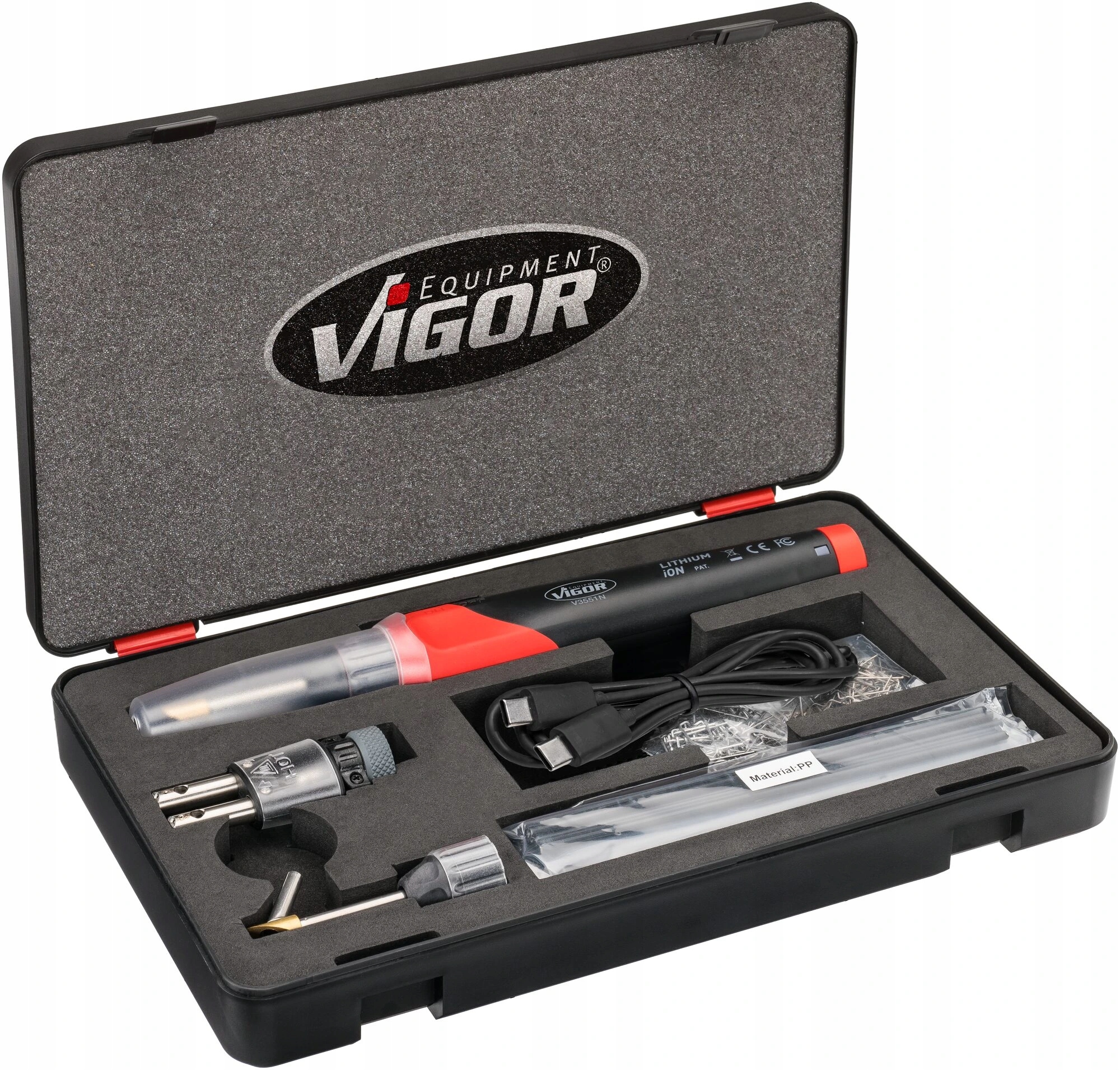 Vigor V3551N, Súprava na opravu plastov 134dielna