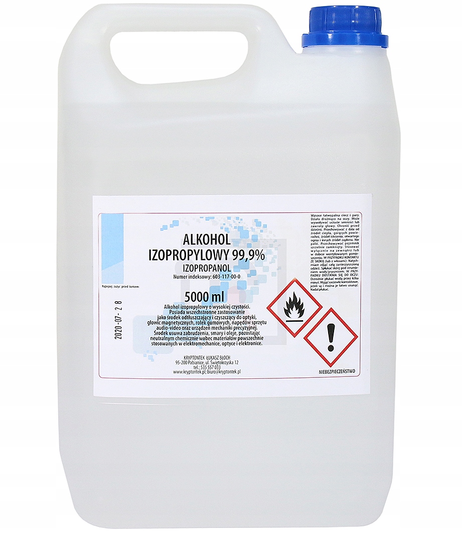

Alkohol Izopropylowy Izopropanol Ipa 5L 5000ml K