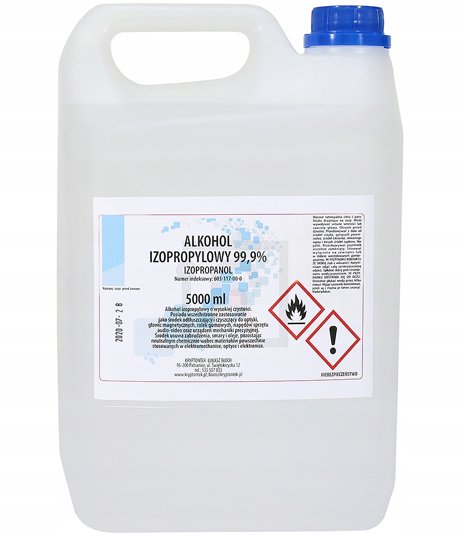 

Alkohol Izopropylowy Izopropanol Ipa 99,9% 5L