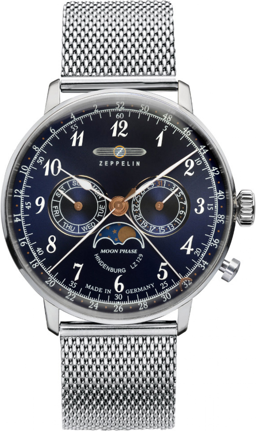 Pánské hodinky Zeppelin Hindenburg Moonphase