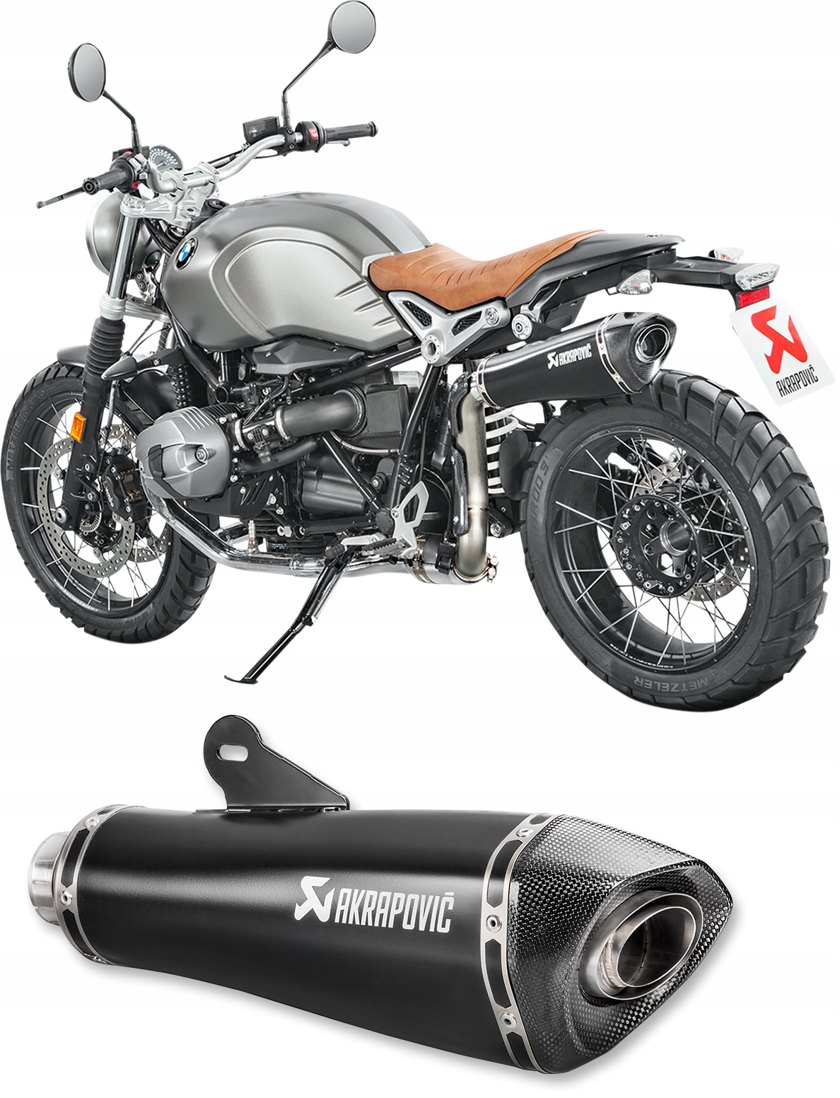 S-B12SO17-HBRBL - Глушник вихлопної труби Akrapovic BMW R NINE T ABS 2014-2023
