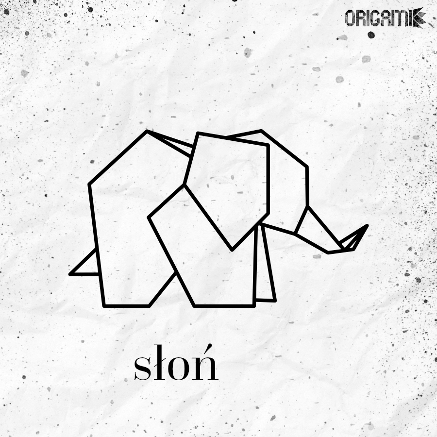 Slon dřevěná dekorace Origami 80 cm dárek