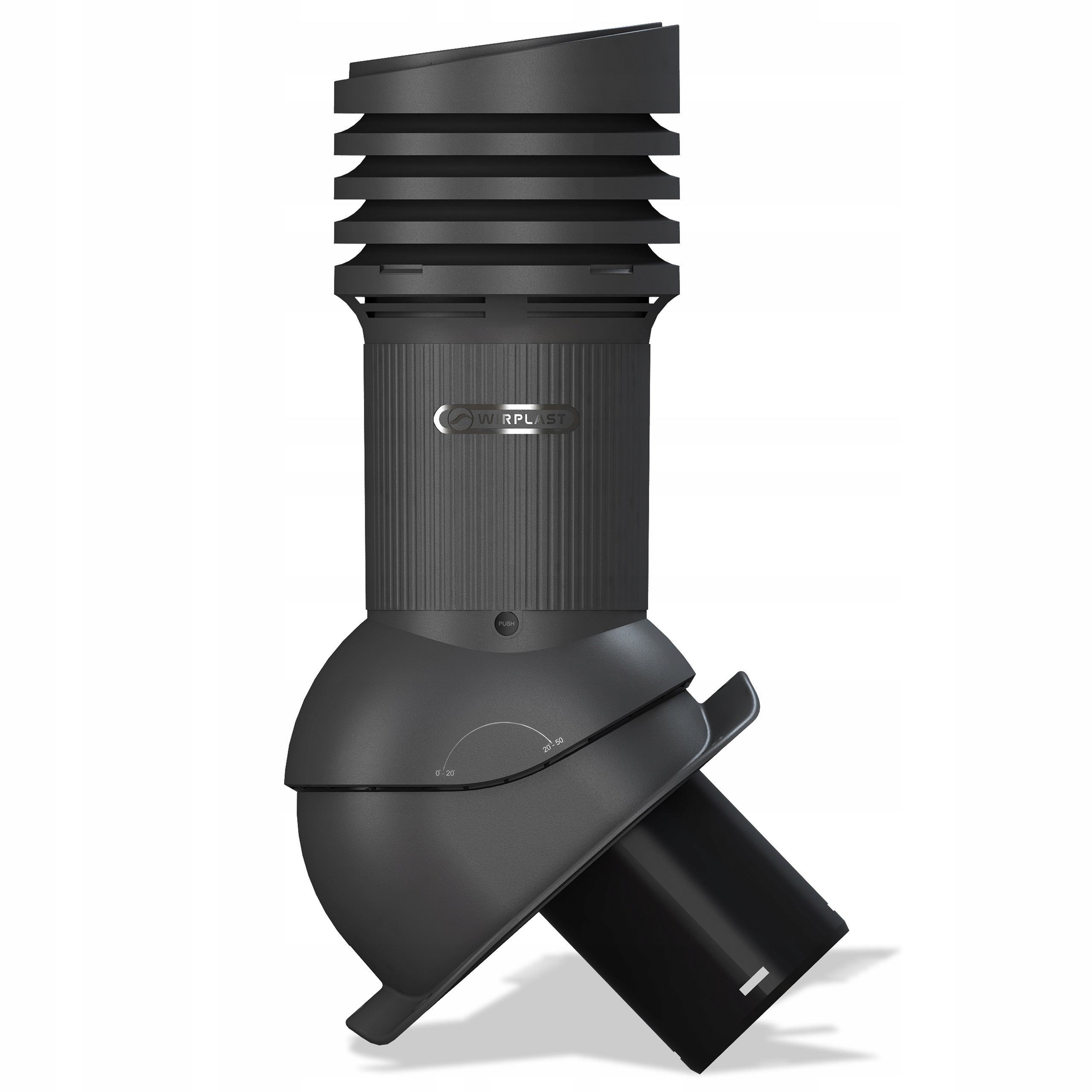 Větrací komín Wirplast Evo 125 Izolovaný pro plechovou střešní krytinu s trapézem
