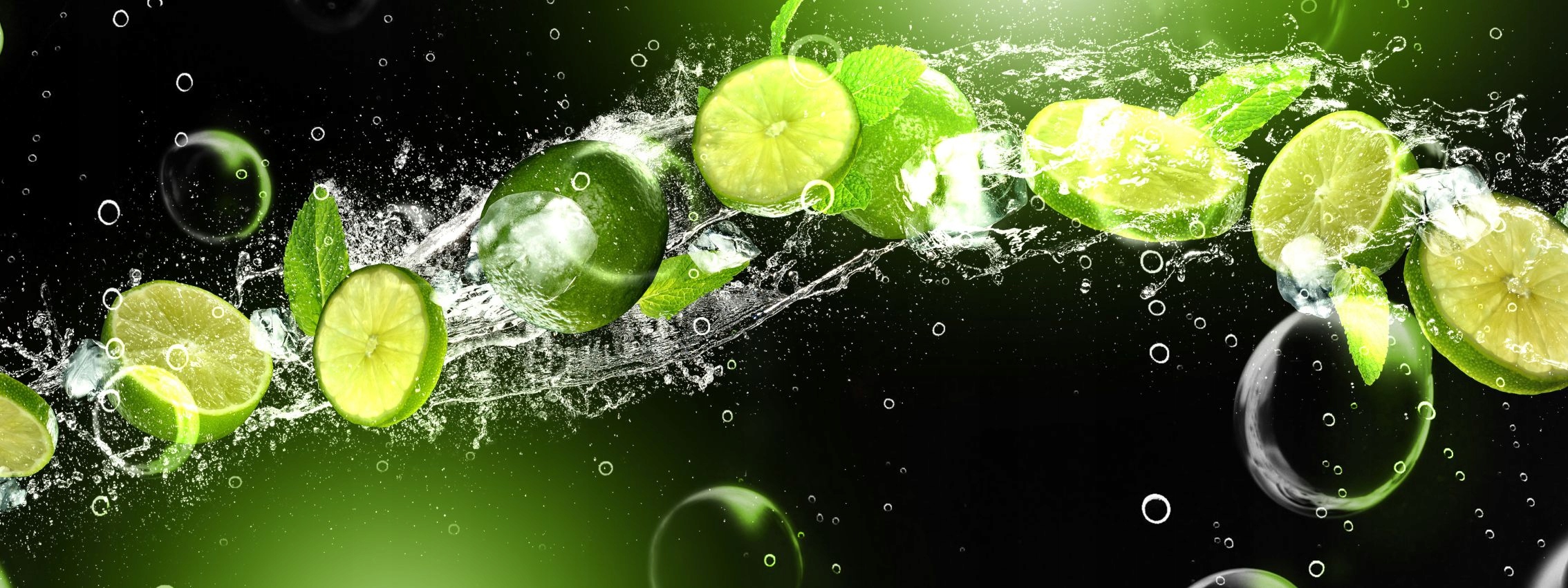 

Fototapeta Do Kuchni Zmywalna Limonka Mięta 260x60