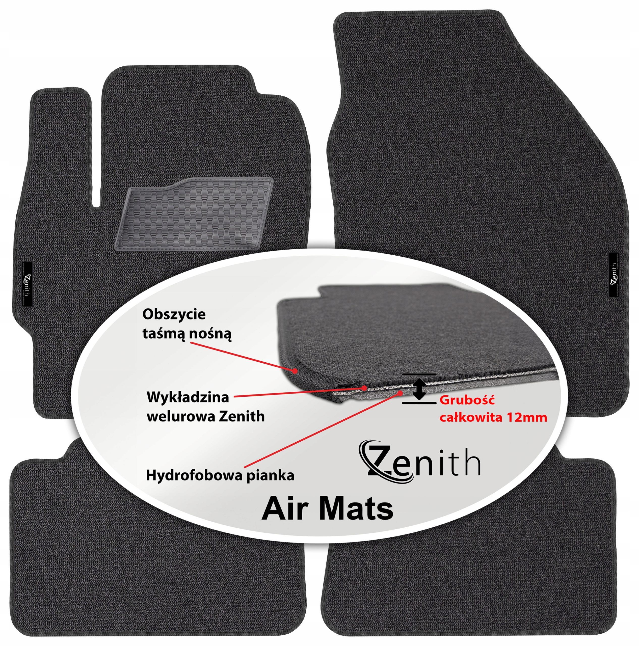 Toyota Yaris IV 2020 Velúrové koberčeky do auta Zenith Air Mats