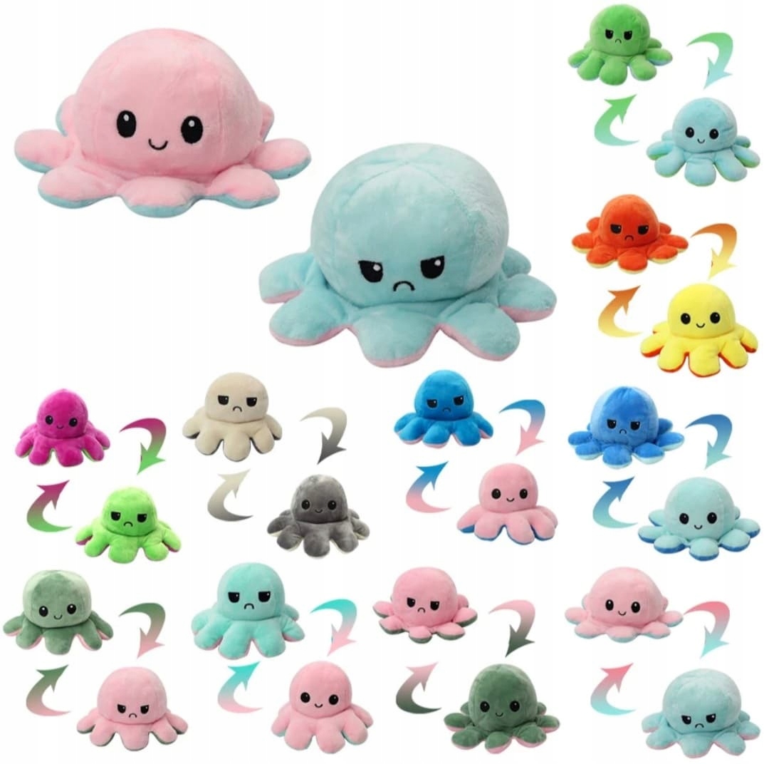 OŚMIORNICA OŚMIORNICZKA PLUSZOWA DWUSTRONNA PRZYTULANKA PLUSZAK MISIEK 20cm