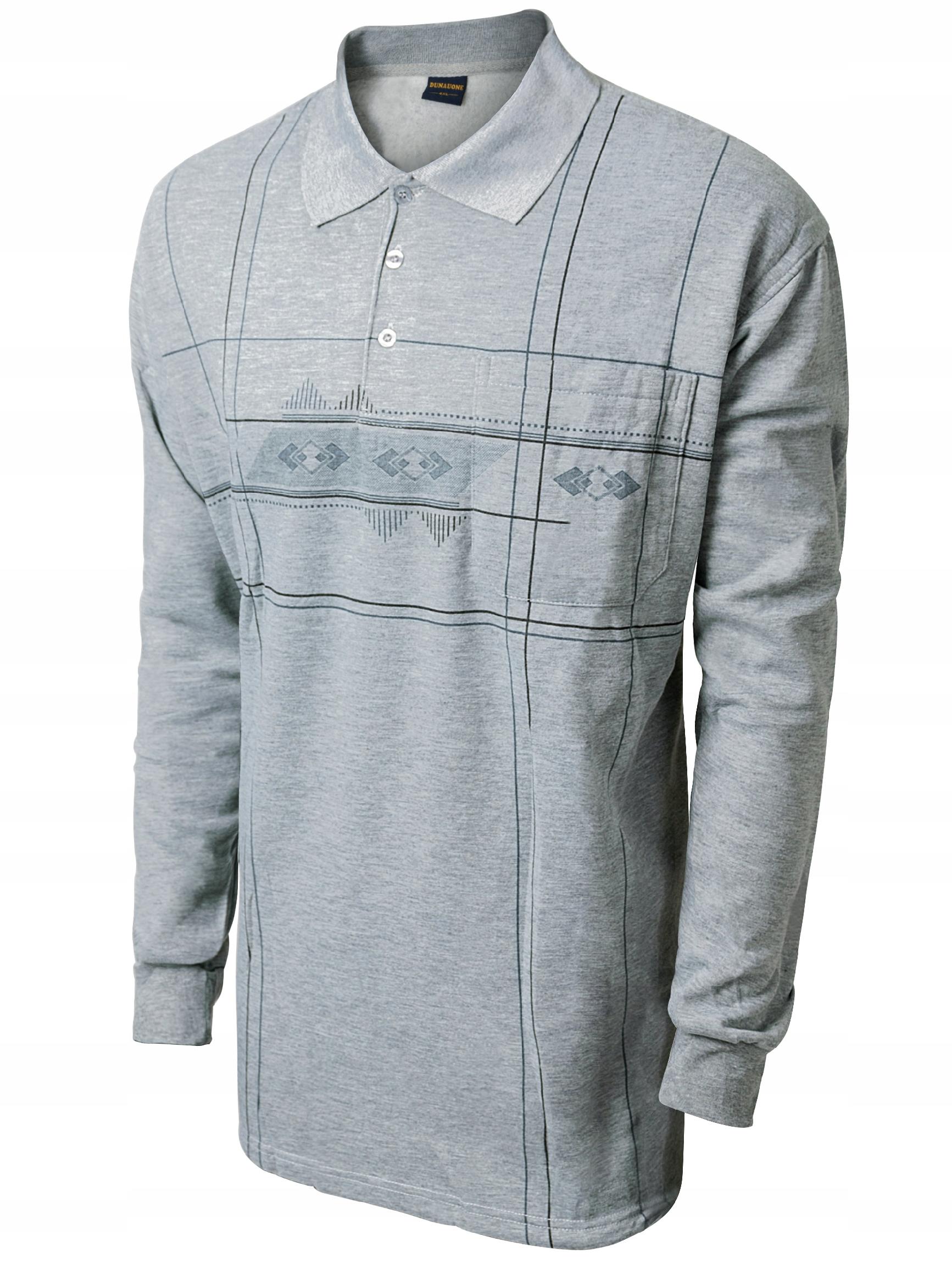 

Duża Bluza Męska Cienka Bawełniana Polo 260-01 4XL