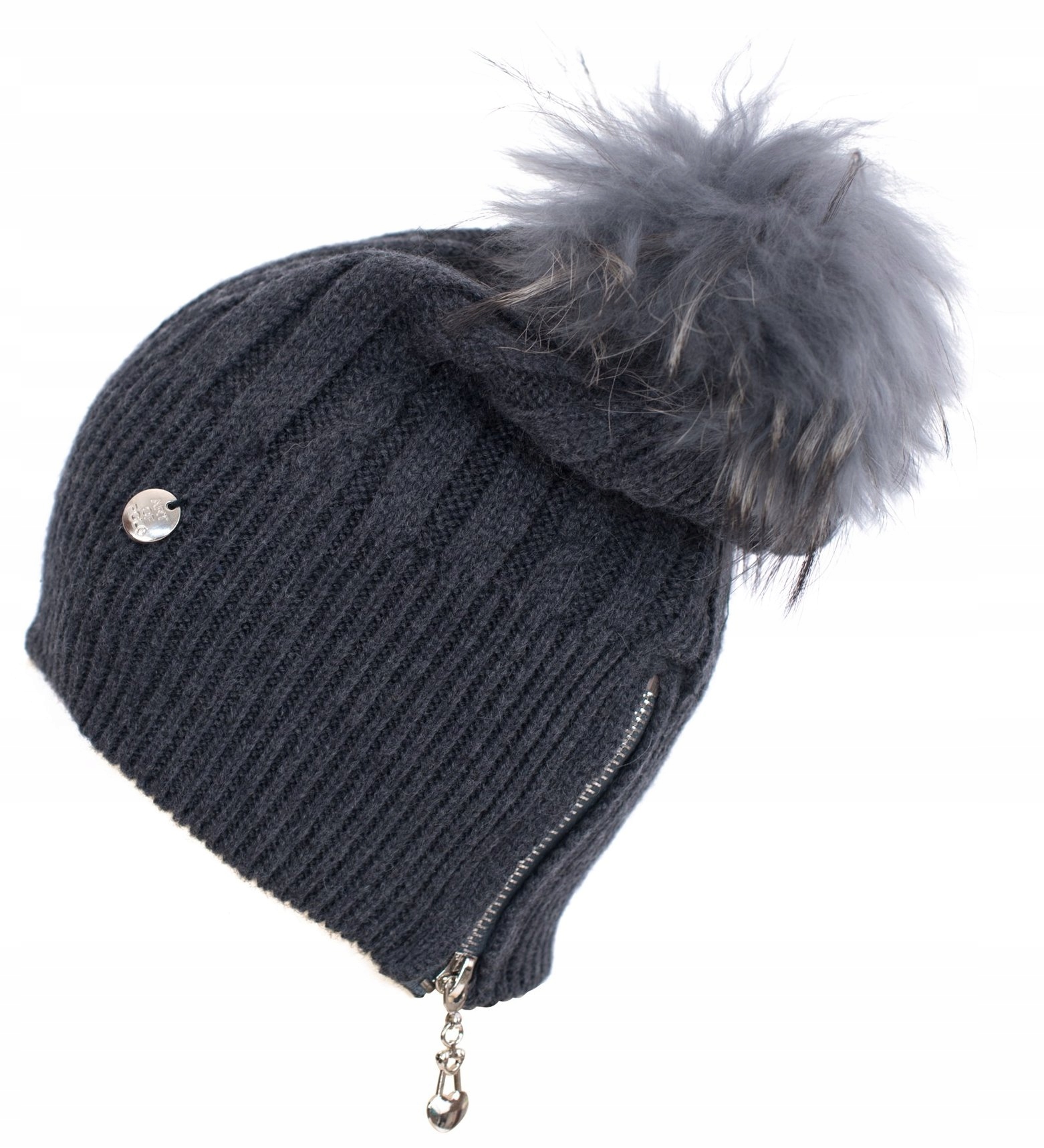 

Szaleo elegancka Czapka angora Pompon cz15536-1
