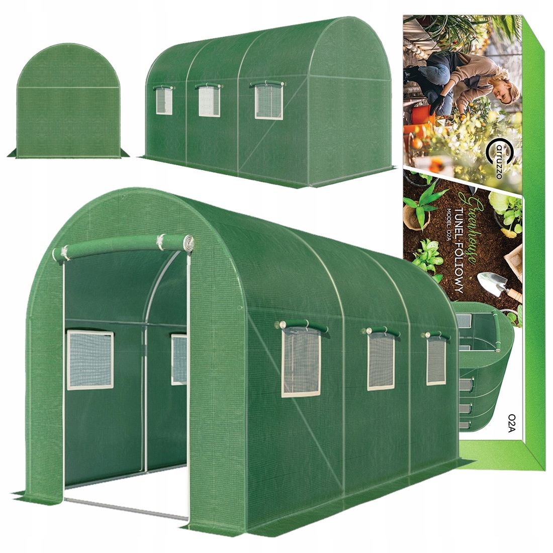 

Tunel Foliowy Ogrodowy 3x2m Szklarnia Folia 6 m2