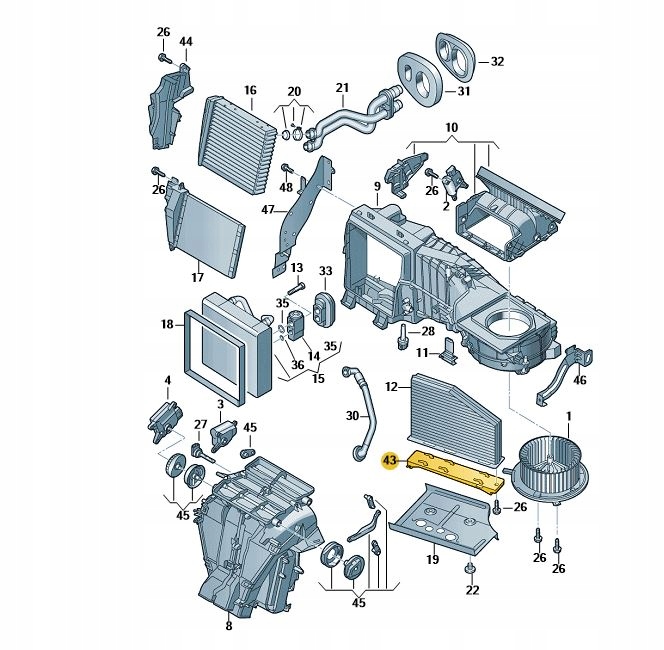 OSŁONA NAKŁADKA FILTRA PRZECIWPUKŁKOWEGO SKODA VW Jakość części (zgodnie z GVO) O - oryginał z logo producenta pojazdu (OE)