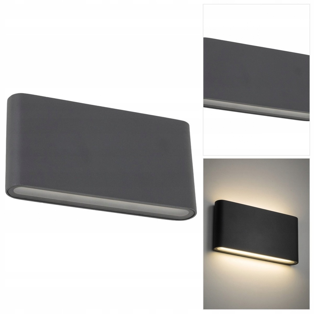 Nástěnné svítidlo Arwena šedé Led IP54, fasádní osvětlení Tk Lighting