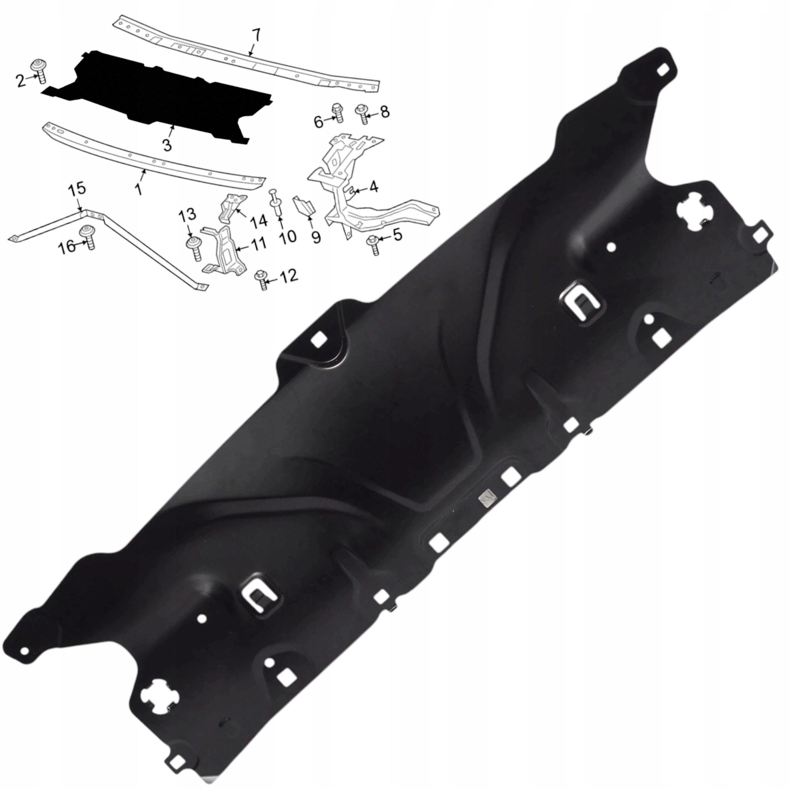 Horní Spojení zesílení plechu předního pásu Bmw 5 G30 G31 G14 G15