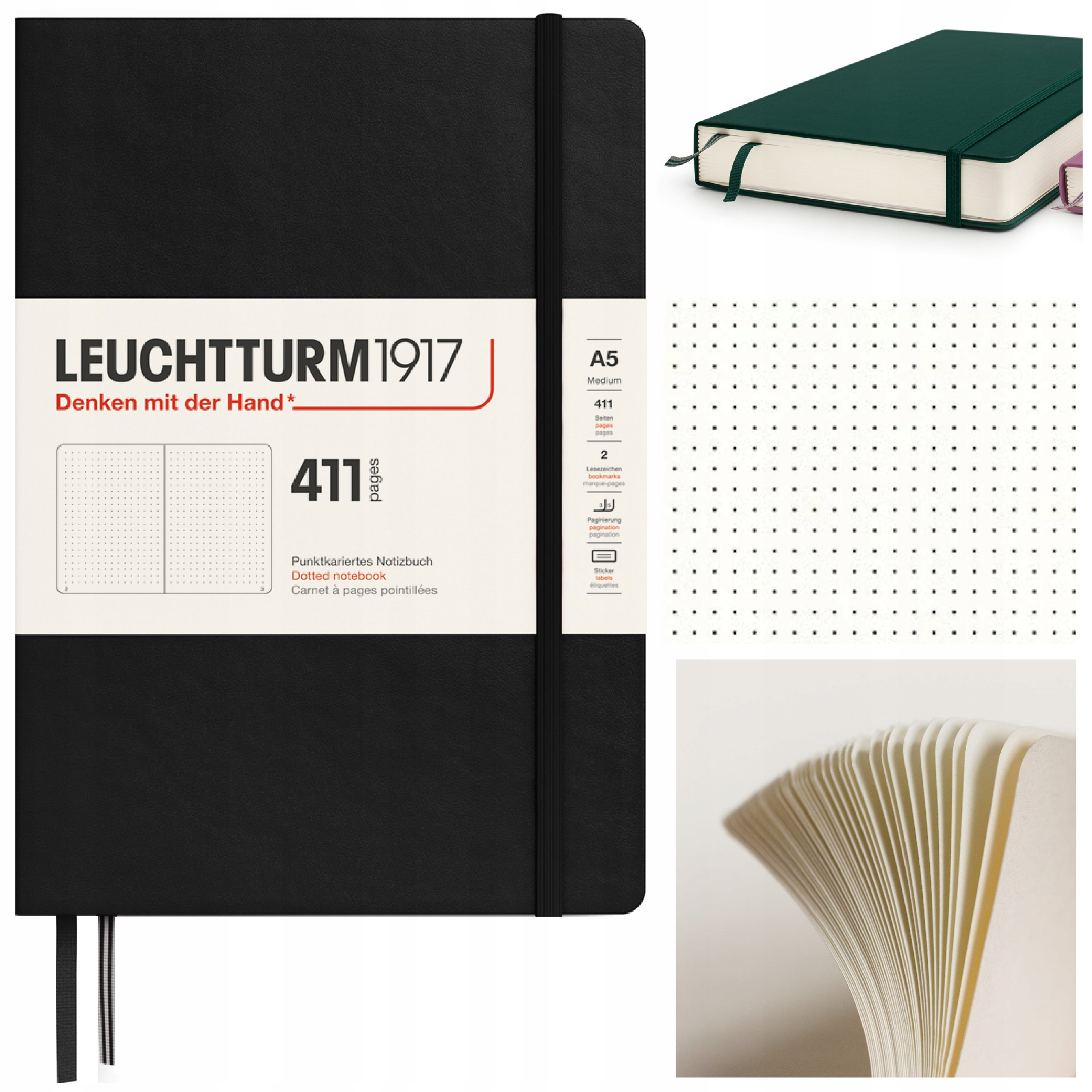 LEUCHTTURM1917 Notatnik Notes A5 Kropka bullet journal w kropki 411 stron